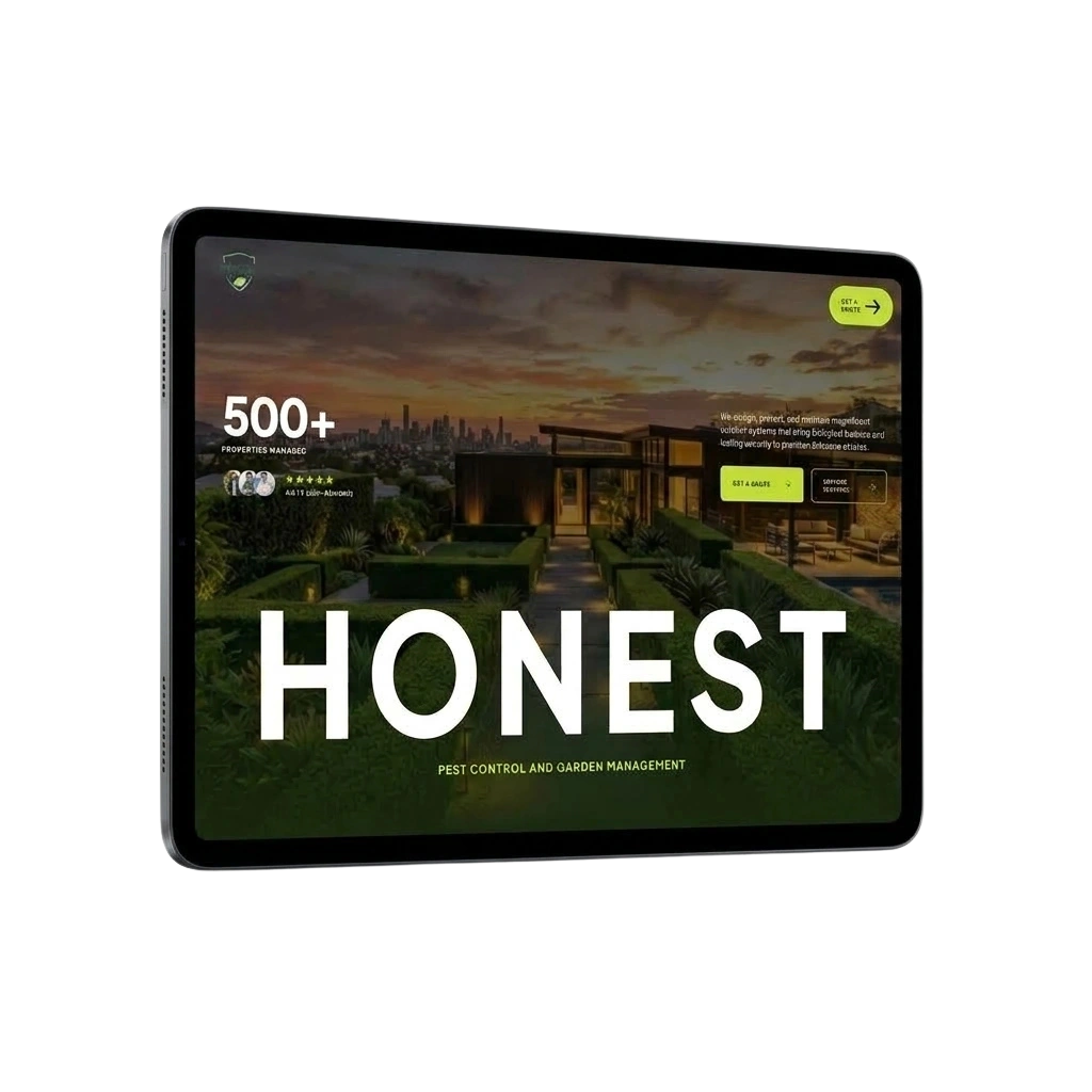 Honest Pest field technician dispatch interface on tablet